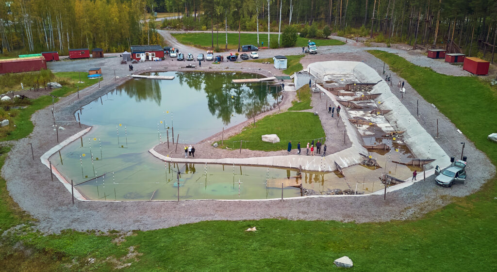 Sveriges bästa tävlingsarena för kanotslalom är utom tvekan Falu Vildvattenpark.
